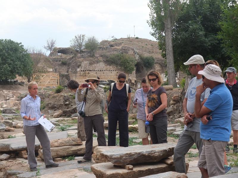 ine jacobs aphrodisias guiding a group of greek bulgarian turkish uk and us colleagues around the site