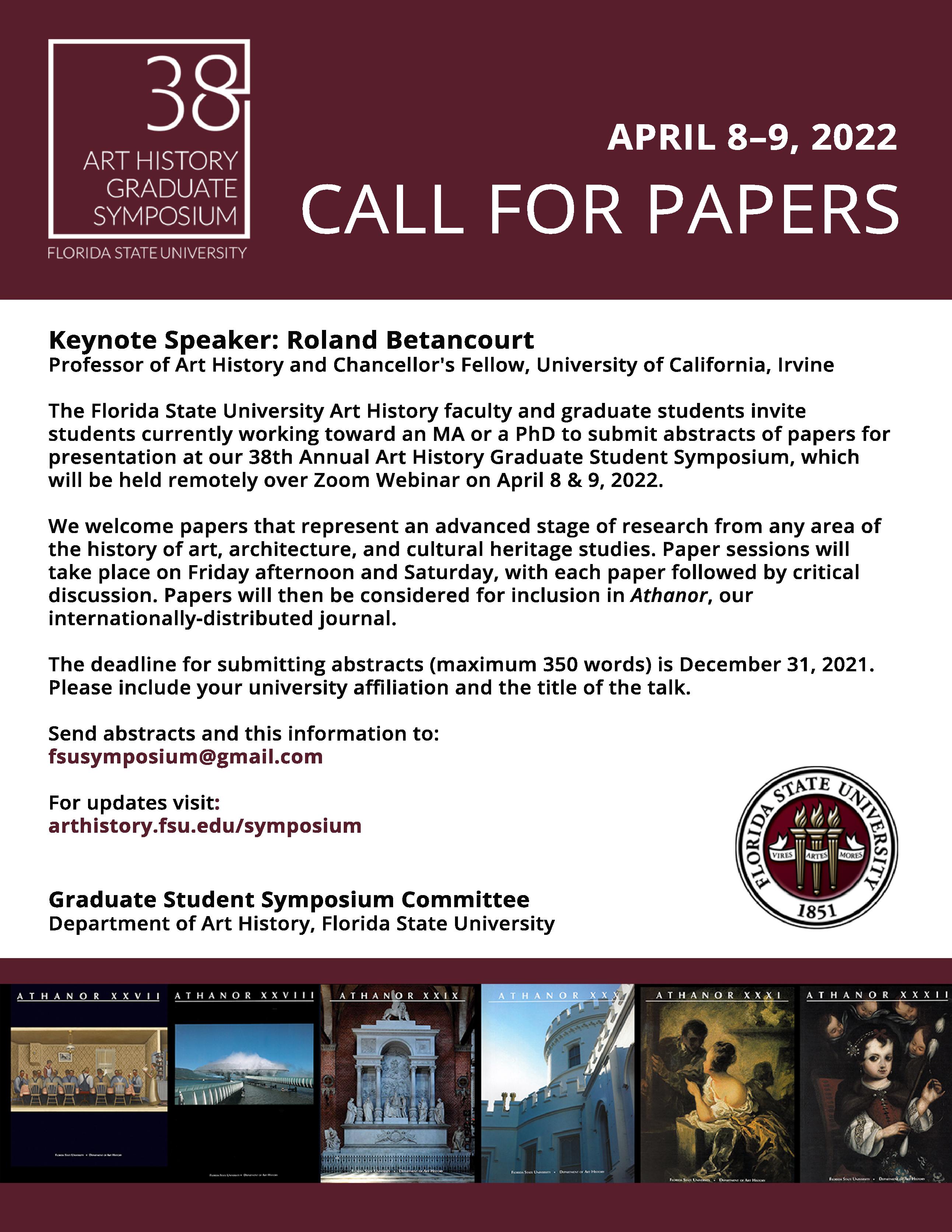 38th Annual Art History Graduate Symposium 