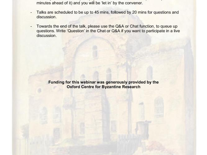 Hilary Term 2021 Early Slavonic Webinar