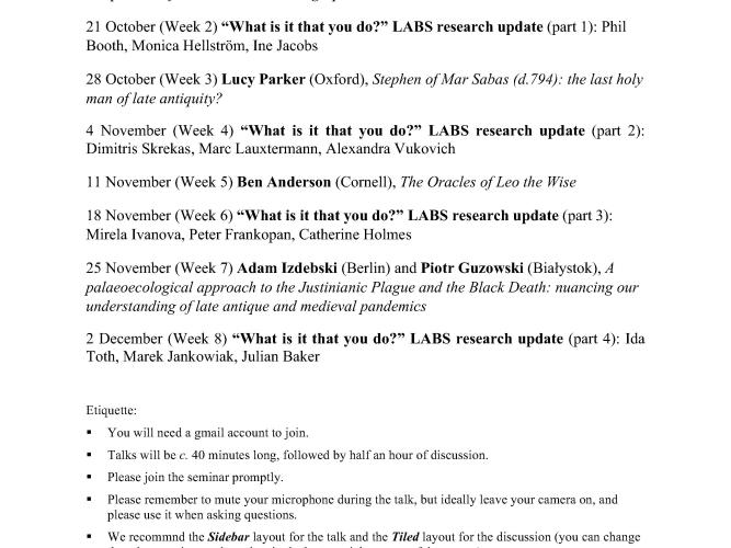 labs seminar mt2020