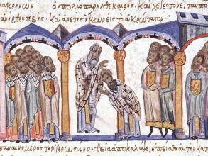 consecration of patriarch euthymius i of constantinople unknown 13th century author public domain via wikimedia commons